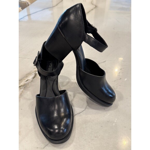 Born Haida Mary Jane Pump Black Leather Heels Size 8M BR0060603 - Picture 4 of 8